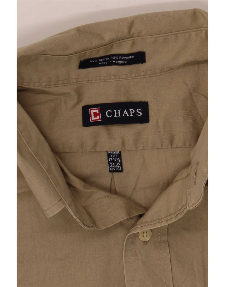 Cămașă pentru bărbați Chaps Mărimea 17 1/2 XL Bumbac kaki