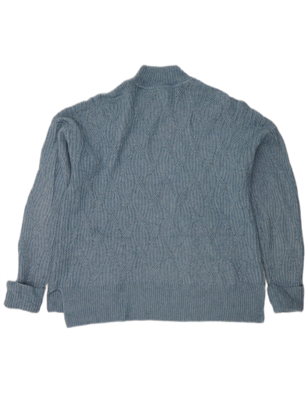 Pulover cu gât țestoasă supradimensionat pentru femei Fat Face UK 10 Small Blue