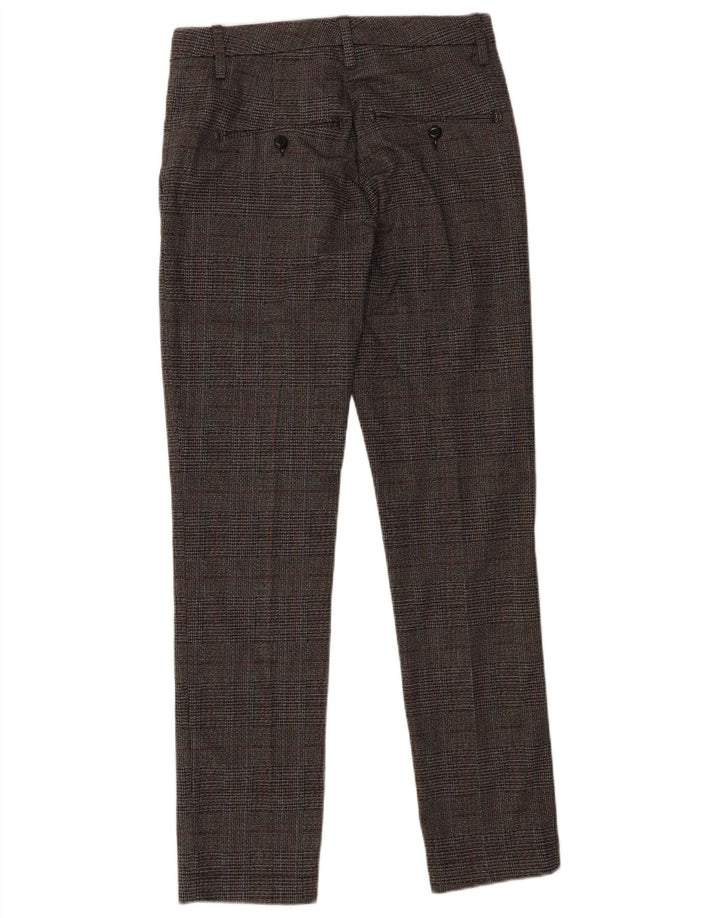 Dondup Pantaloni chino subțiri pentru bărbați L30 L30, bumbac cu carouri gri