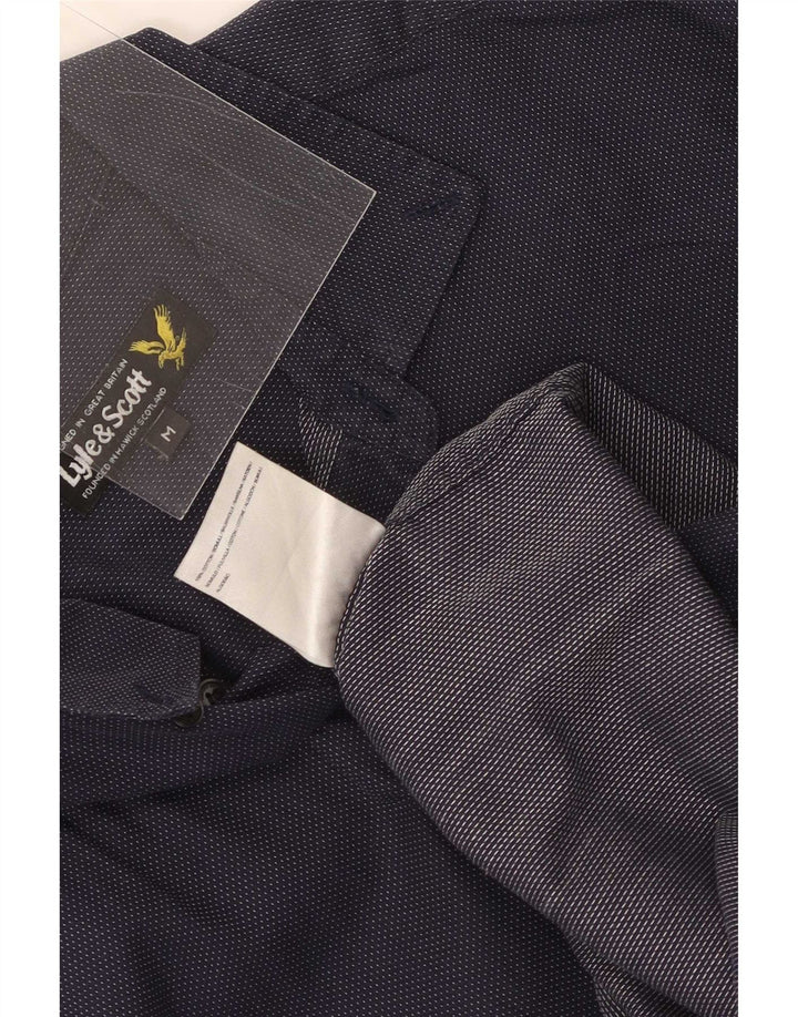 Cămașă pentru bărbați Lyle & Scott, bumbac cu pete, albastru marin mediu