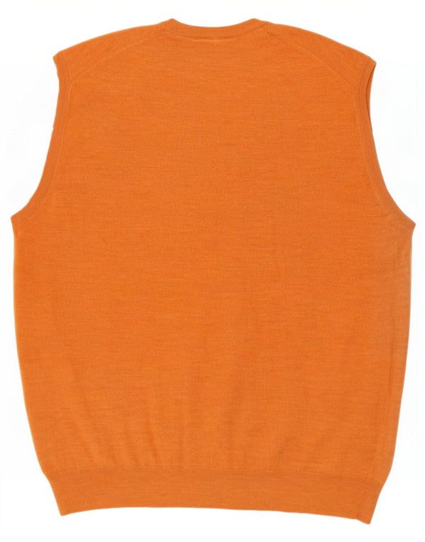 Pierre Cardin Mens Vest Tank Top 3XL Orange Acrylic