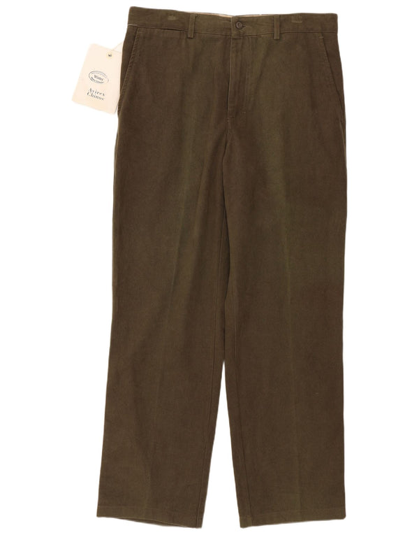 Pantaloni chino drepți pentru bărbați Avirex L34 L30 bumbac kaki