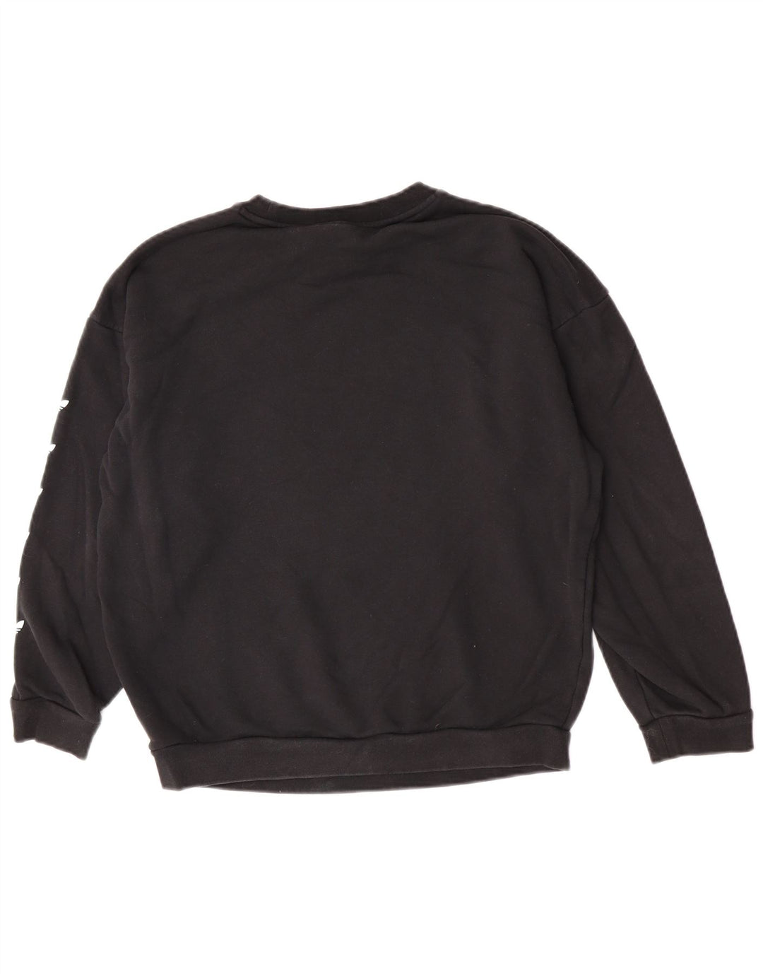 Pulover adidas pentru femei grafic supradimensionat UK 12 bumbac mediu negru