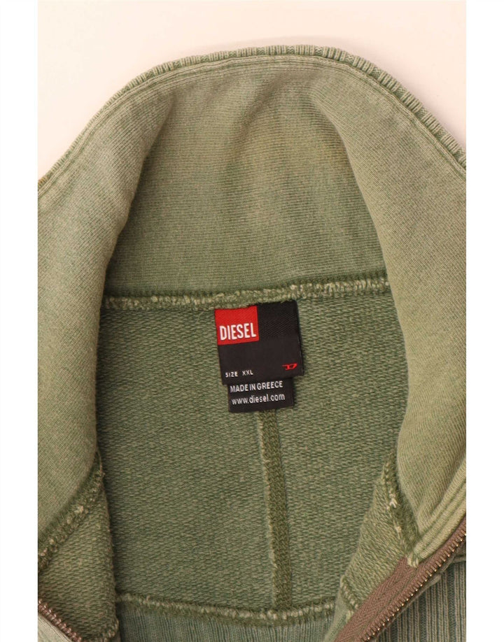 Pulover cardigan pentru bărbați Diesel 2XL bumbac verde