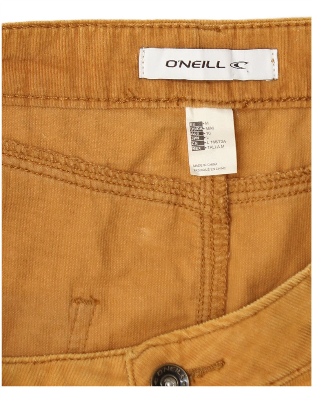 Fusta O'Neill pentru femei, mini din velur, mediu W30, bumbac, bej