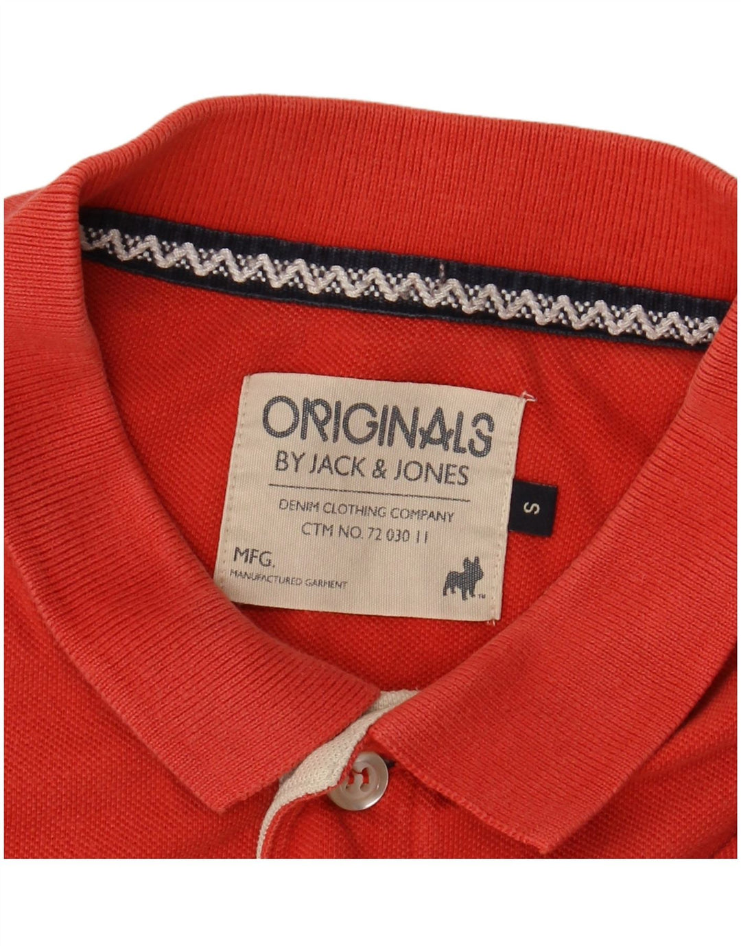 Jack & Jones Tricou polo cu grafică pentru bărbați, bumbac roșu mic