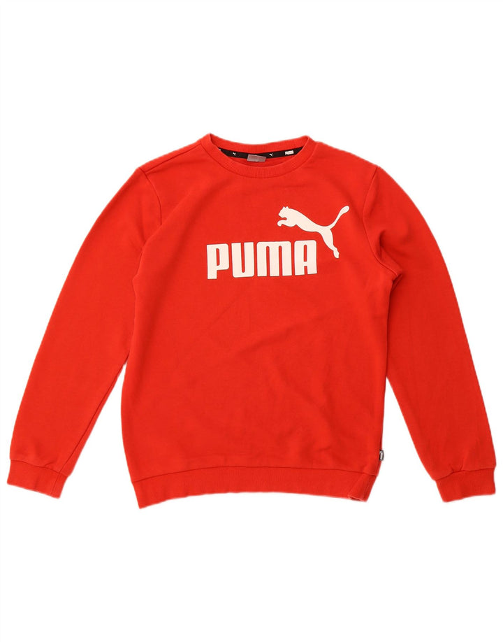 Puma Fete Pulover Grafic Pulover 13-14 Ani Bumbac Roșu