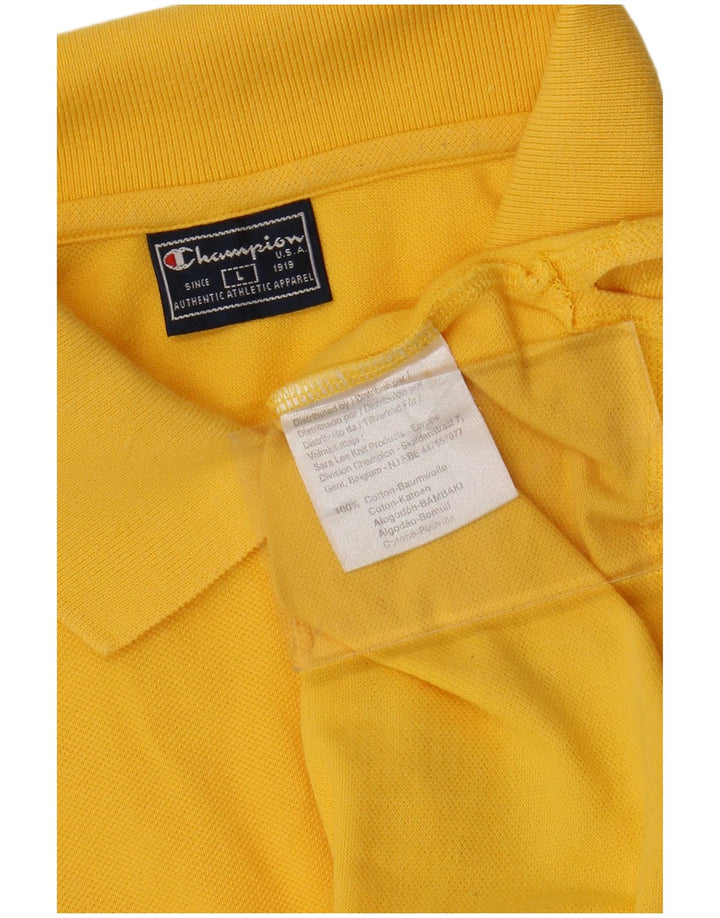 Tricou polo pentru bărbați CHAMPION, bumbac galben mare