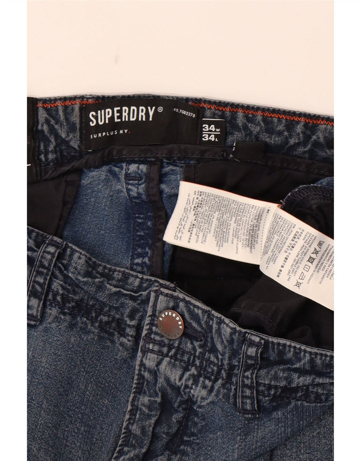 Blugi Cargo Skinny Superdry pentru bărbați W34 L34 Bumbac albastru