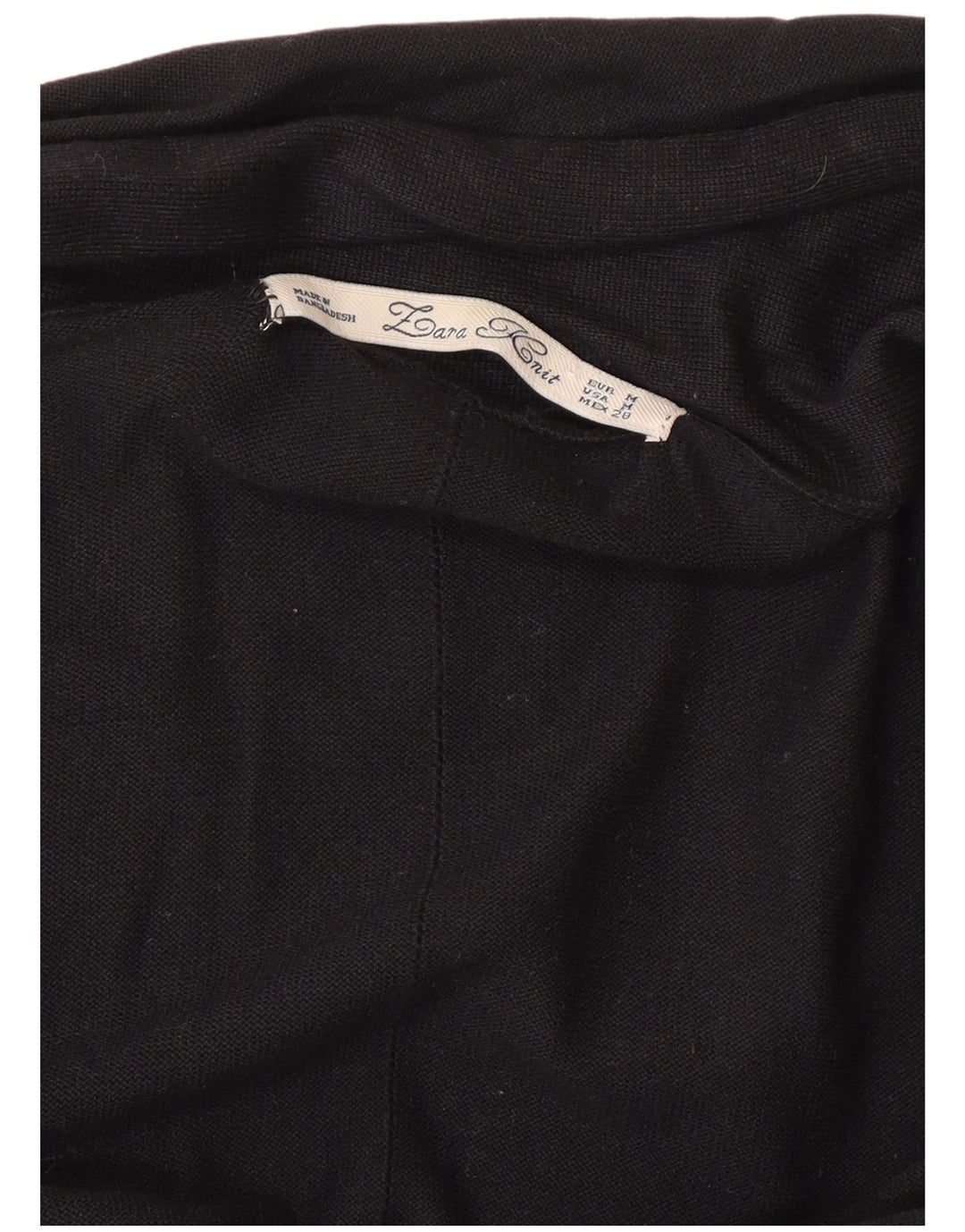 Pulover cardigan deschis pentru femei Zara UK 12 Medium Negru