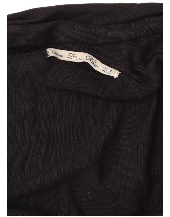 Pulover cardigan deschis pentru femei Zara UK 12 Medium Negru
