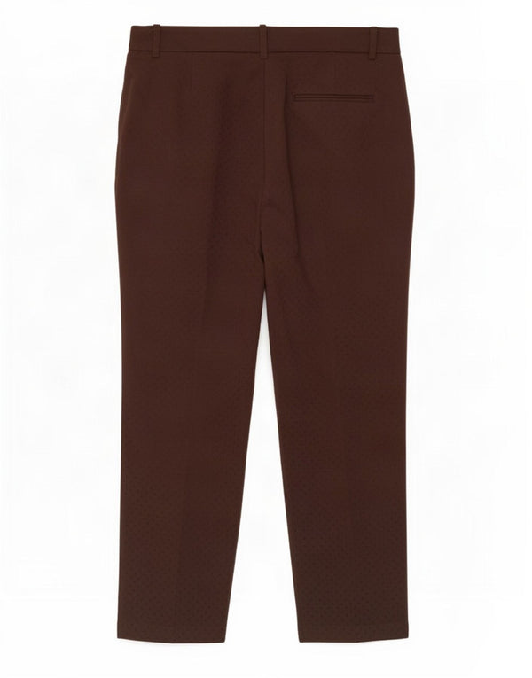 Pantaloni chino drepți pentru femei Zara EU 42 L32 L27 Maro Poliester