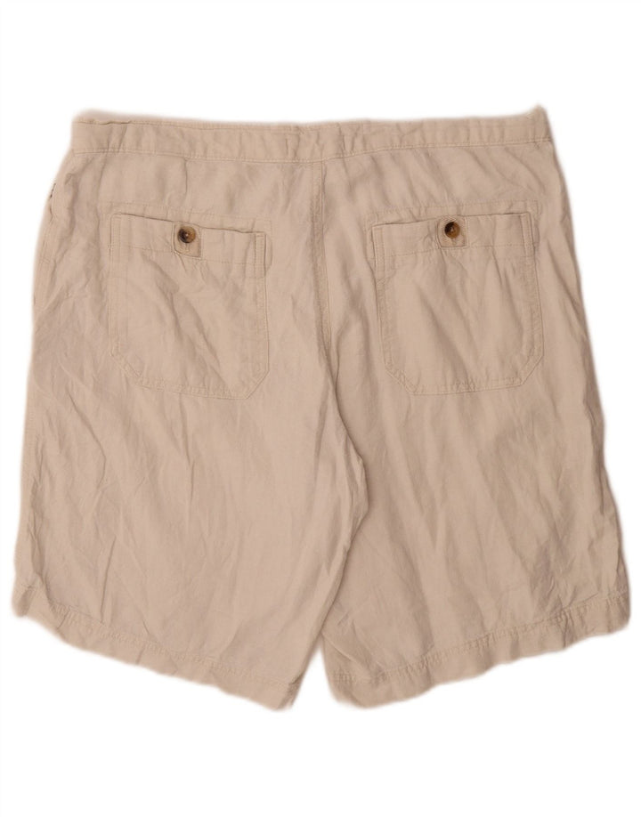 Pantaloni scurți chino pentru bărbați Marks & Spencer W38 XL, alb, flax