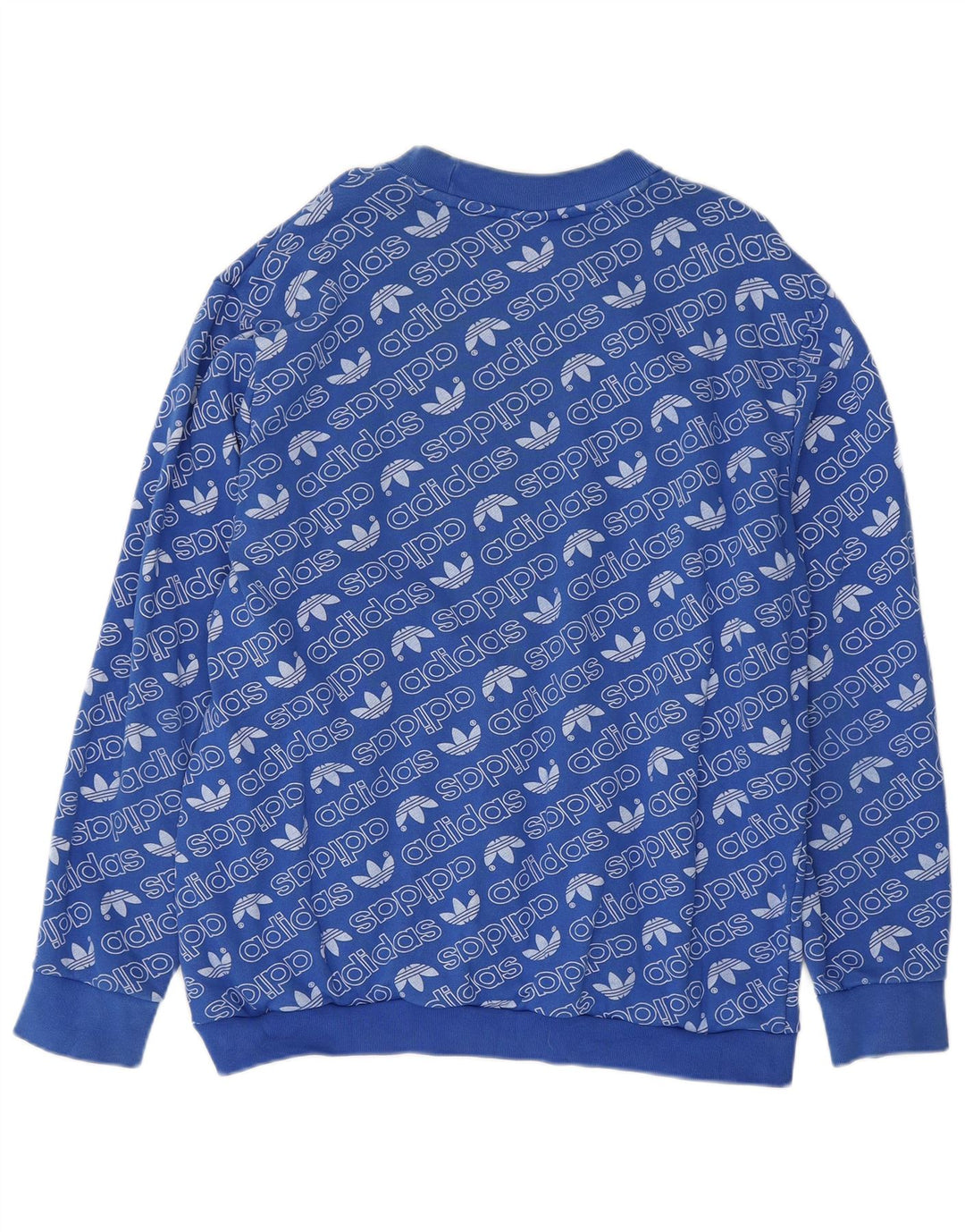 Hanorac grafic pentru bărbați Adidas Jumper XL, bumbac, albastru