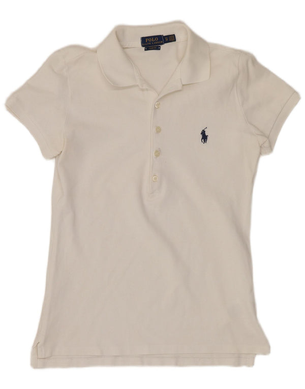 Polo Ralph Lauren pentru femei Slim Fit UK 6 XS Bumbac alb