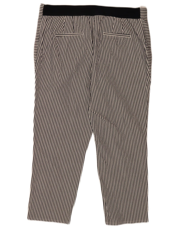 Pantaloni tăiați pentru femei Zara 2XL L34 L24 cu dungi albastre
