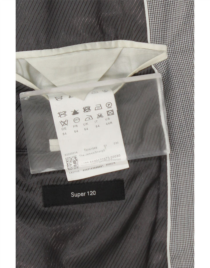 Blazer pentru bărbați Hugo Boss, cu 2 nasturi, EU 54 2XL, viscoză gri Houndstooth