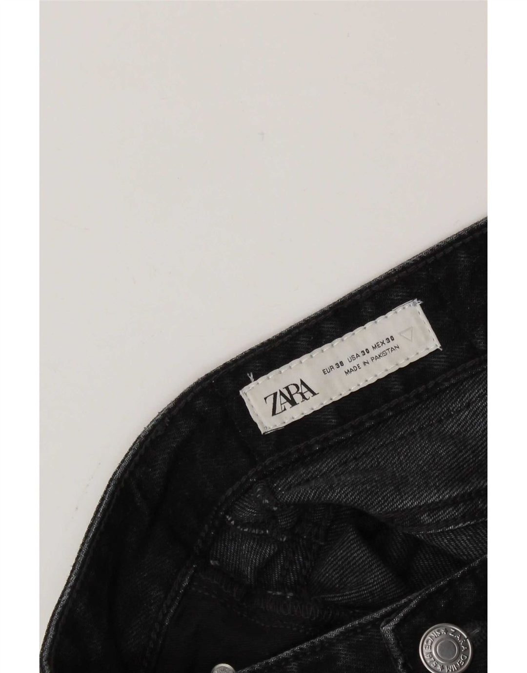 Blugi slim pentru bărbați Zara EU 38 Mici W30 L29 Negri