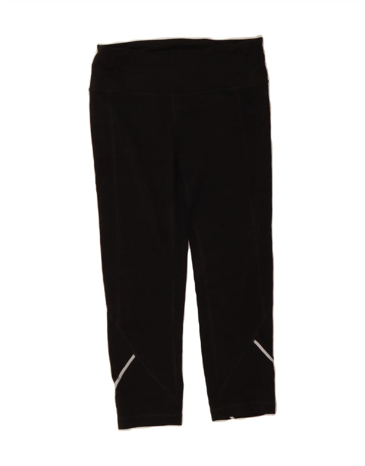 FILA Womens Capri Tracksuit Trousers UK 10 Small  Black Polyester Vintage Fila and Second-Hand Fila from Messina Hembry 