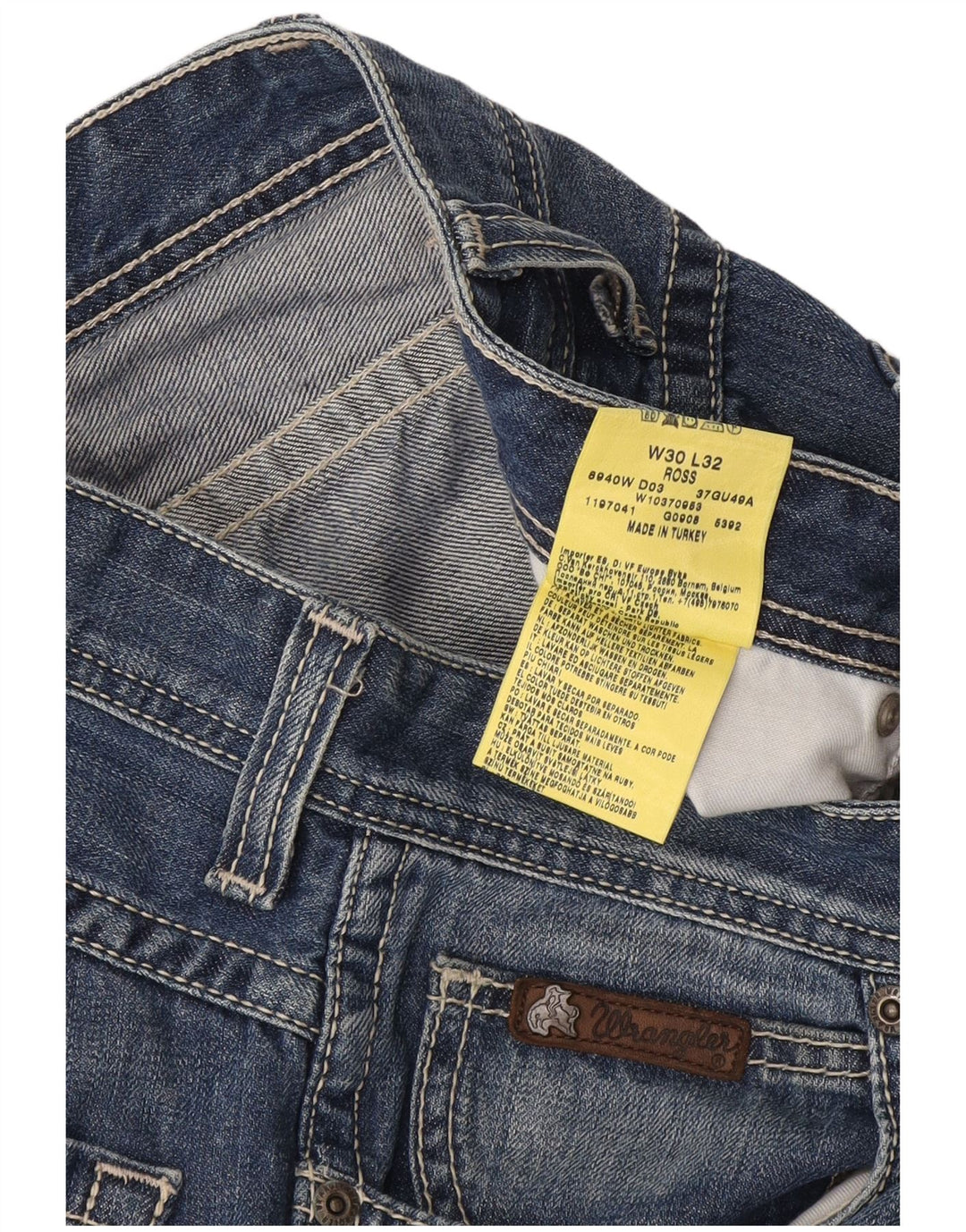 Blugi pentru bărbați Wrangler Ross Bootcut W30 L32, bumbac albastru