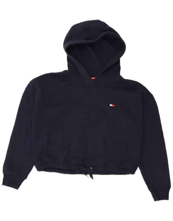 Pulover oversized cu capotă Tommy Hilfiger pentru femei UK 16 mare bleumarin