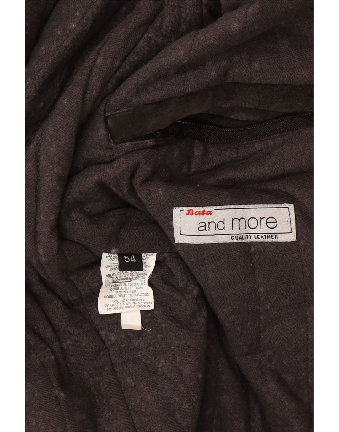 Jachetă bărbătească din piele intoarsa Bata and More IT 54 2XL din piele maro