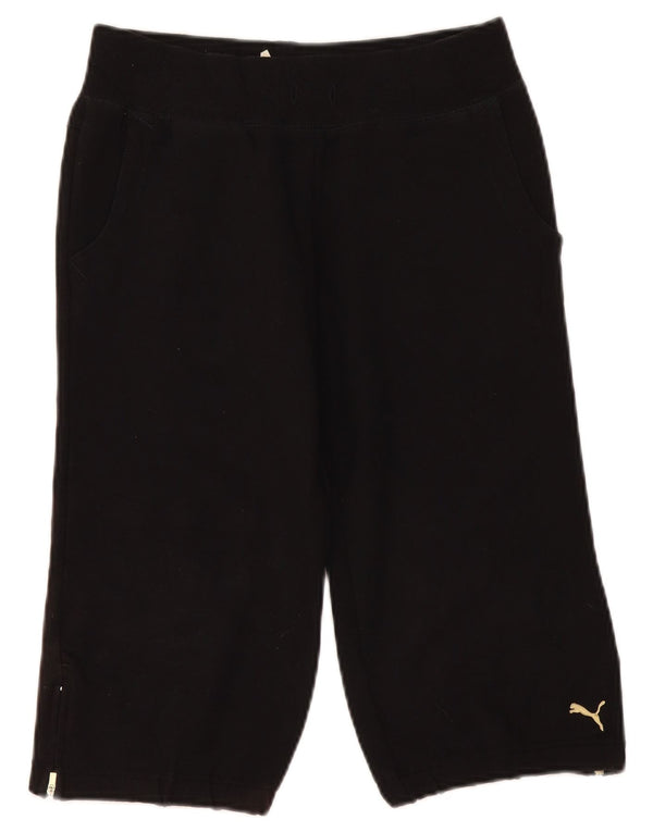 Puma Womens Bermuda Sport Shorts UK 8 Small Black Cotton