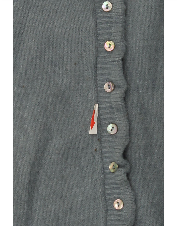 Pulover cardigan pentru femei Zara UK 14 Poliester albastru mediu