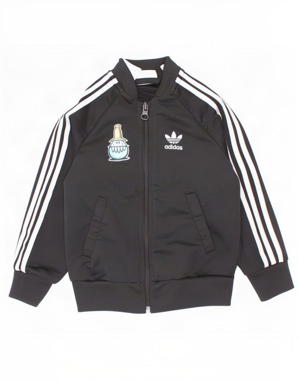 Adidas Baby Boys Graphic Trening Top Jacheta 18-24 Luni Poliester Negru