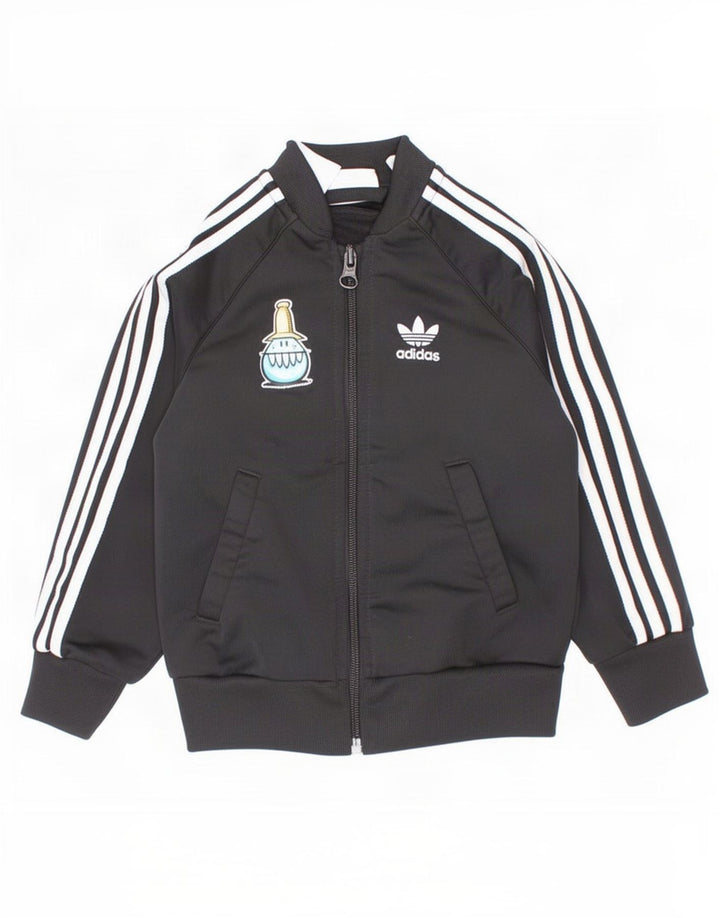 Adidas Baby Boys Graphic Trening Top Jacheta 18-24 Luni Poliester Negru