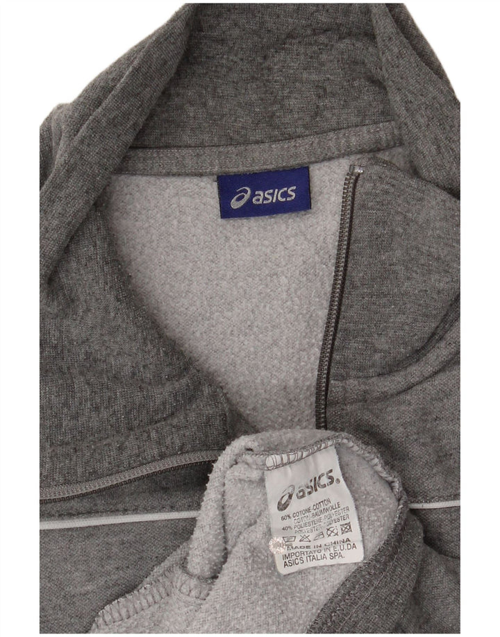Jachetă pentru trening Asics pentru bărbați, bumbac cu pete gri mediu