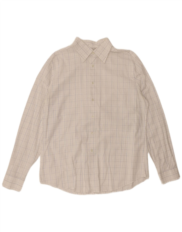 Cămașă pentru bărbați BENETTON XL, bumbac cu carouri albe