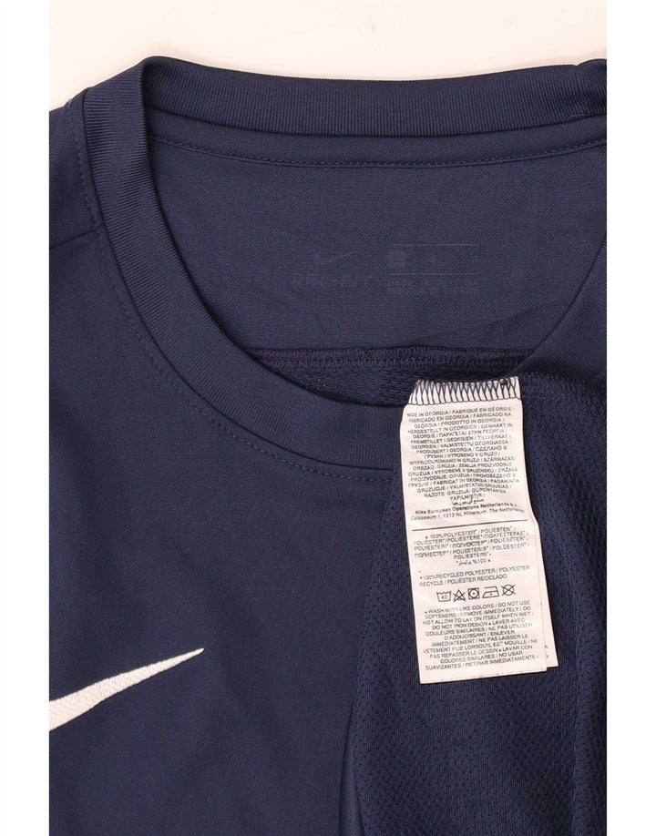 Tricou Nike Dri Fit pentru bărbați Top mare din poliester bleumarin