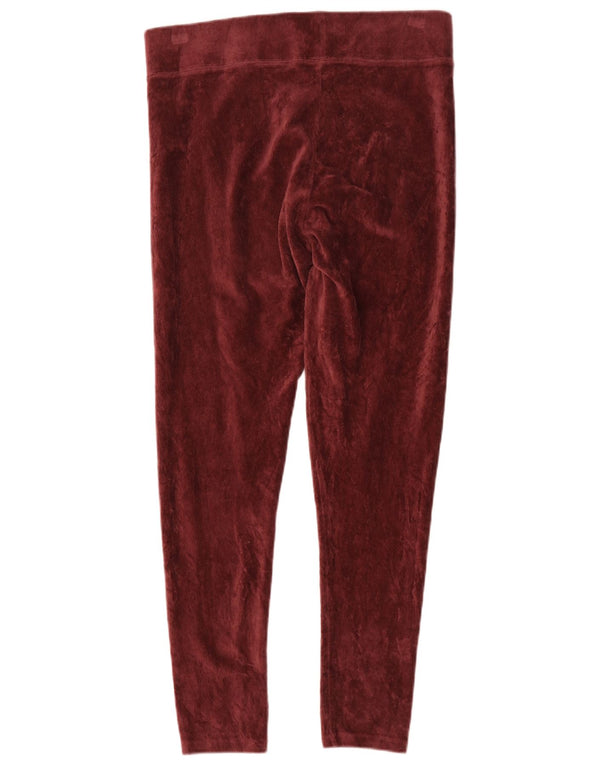 Leggings din velur pentru femei Marks & Spencer UK 14 Large Burgundy Bumbac