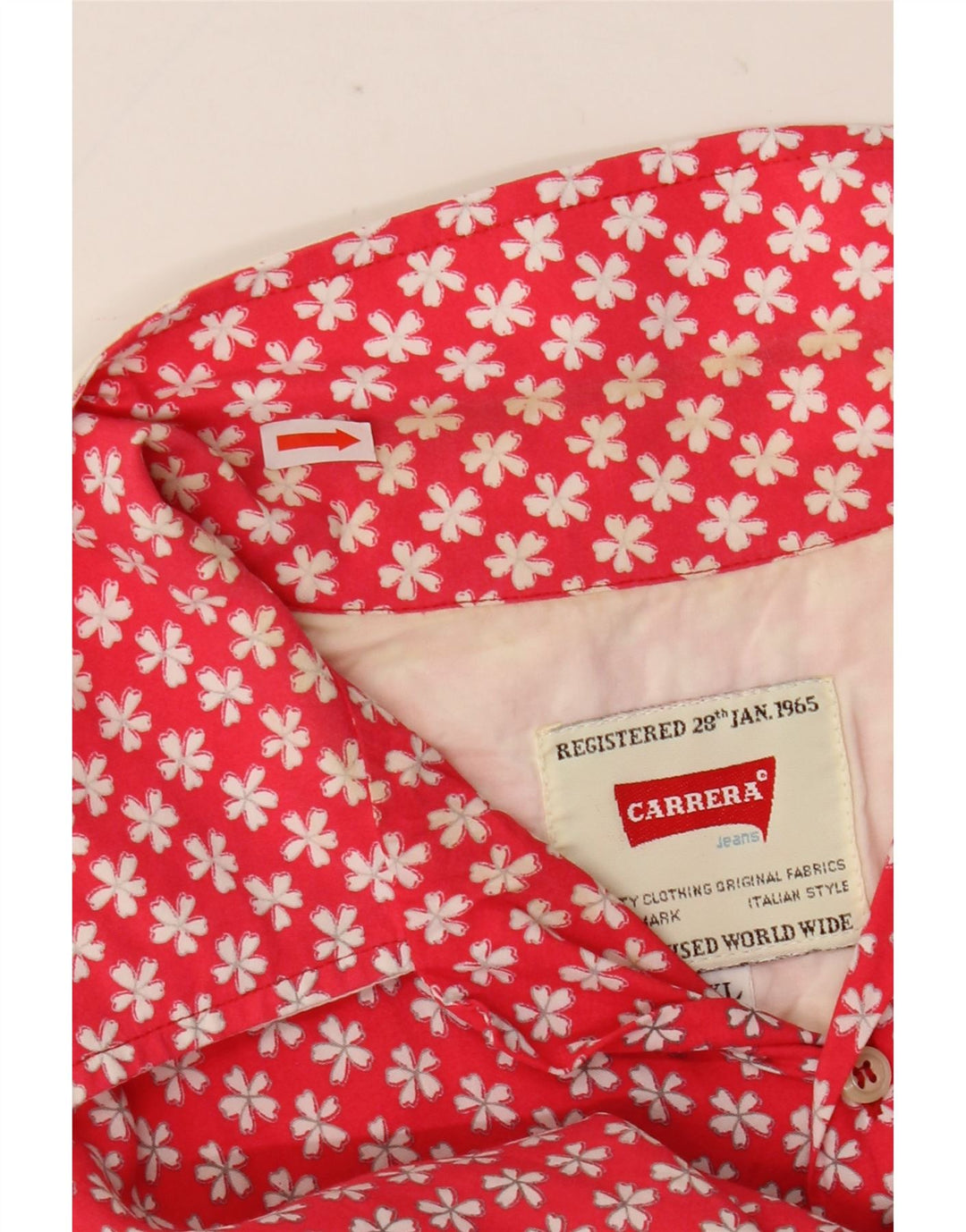 Cămașă cu mânecă scurtă pentru bărbați Carrera XL Roșu Floral