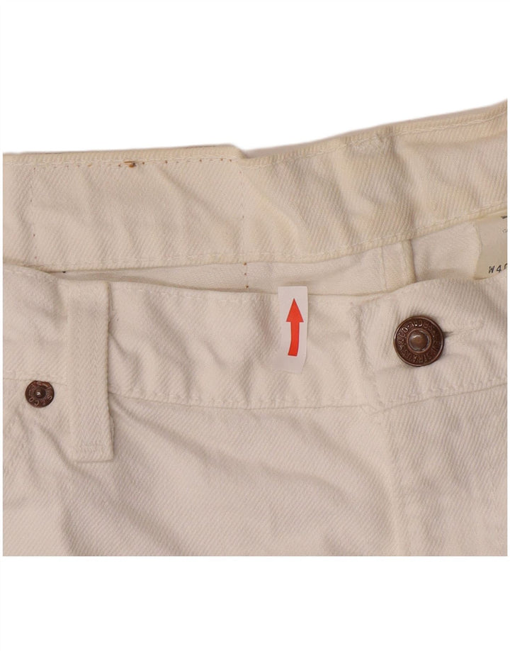 Pantaloni scurți Levi's 550 Denim W40 XL Bumbac alb