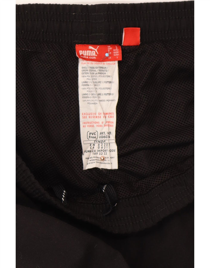 Pantaloni de trening grafic PUMA pentru bărbați, mari, negru, sport din poliester