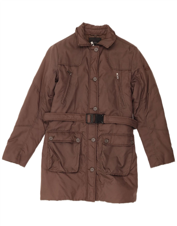 SERGIO TACCHINI Palton căptușit pentru femei UK 14 Maro mediu