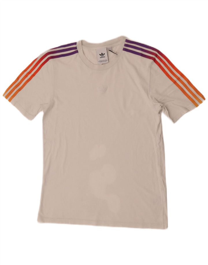 Tricou pentru bărbați Adidas Top mic, alb, bumbac