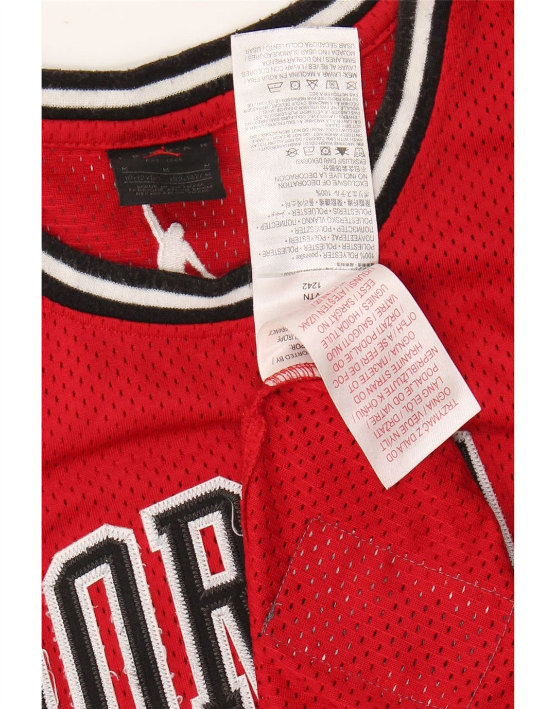 Vesta grafică JORDAN pentru băieți Top 10-11 ani Poliester roșu mediu