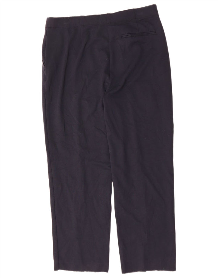 MARKS & SPENCER Pantaloni de costum pentru femei UK 14 Large L32 L27 Bleumarin