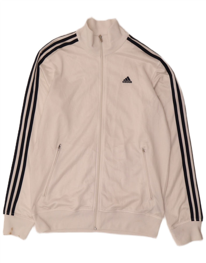 Trening pentru bărbați Adidas Top Jacket UK 38/40 Medium White Poliester Sports