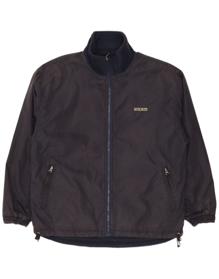 Jachetă reversibilă pentru bărbați WOOLRICH UK 40 mare nailon bleumarin