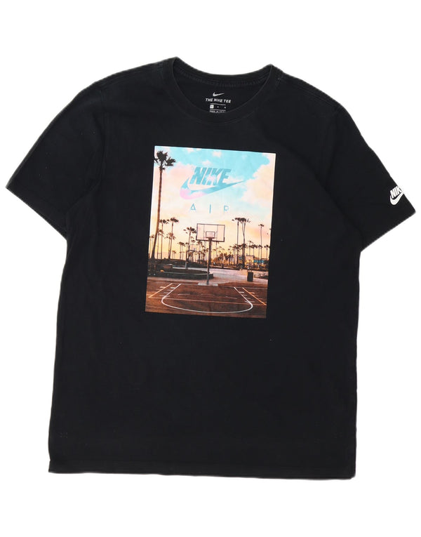 Tricou grafic pentru bărbați NIKE Top mare din bumbac negru