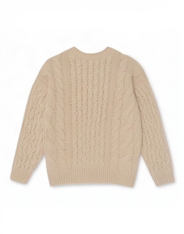 Pulover supradimensionat pentru femei Zara, cu decolteu triplu, UK 12 Medium Off White