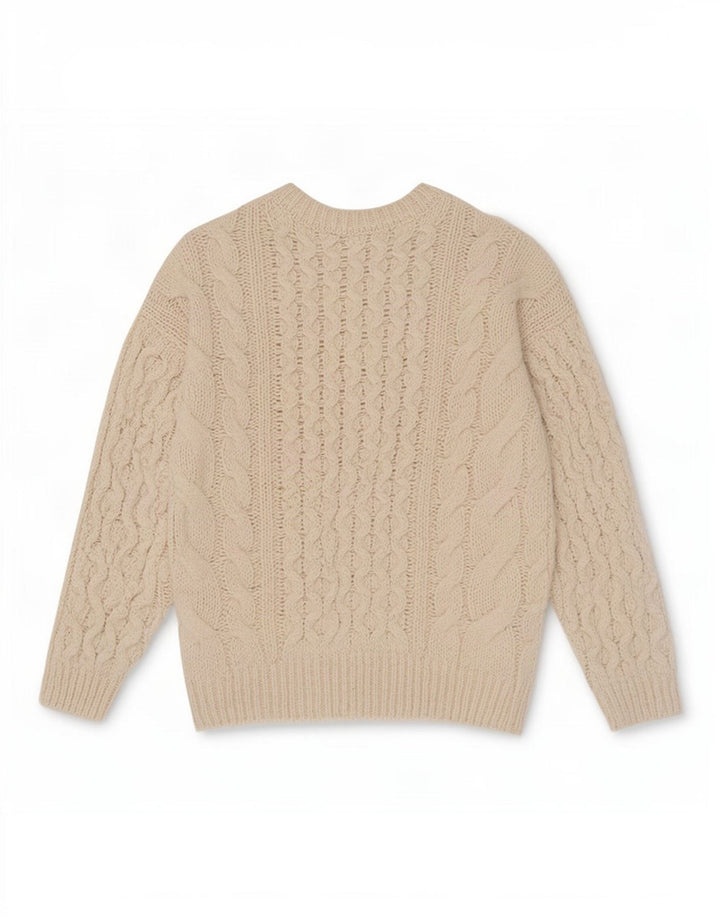 Pulover supradimensionat pentru femei Zara, cu decolteu triplu, UK 12 Medium Off White
