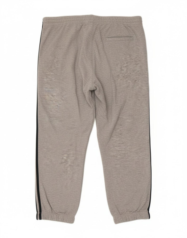 Pantaloni de trening Adidas pentru bărbați Joggeri mari, gri, bumbac