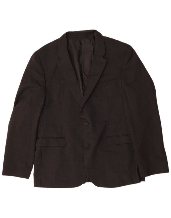 Jachetă pentru bărbați Marks & Spencer Autograph cu 2 nasturi, UK 44 XL, lână neagră