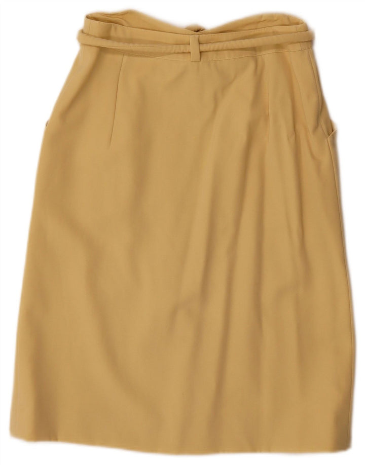 Fustă A-Line pentru femei Vintage IT 40 Small W27 Galben