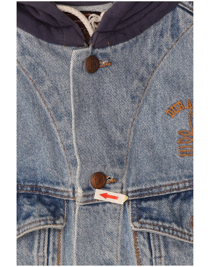 Jachetă de blugi cu glugă pentru bărbați DURANGO UK 40 mare, albastru, bumbac color bloc